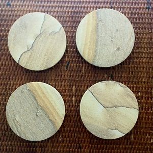 Natural stone coaster set